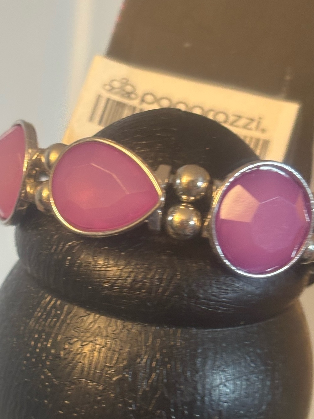 paparazzi Lavender Faceted Teardrop & Round Stone Stretch Bracelet